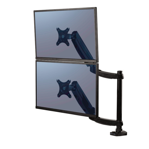 SUPORT MONITOR 2 BRATE NEGRU PLATINIUM FELLOWES
