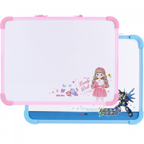 WHITEBOARD SCOLAR CU RAMA PLASTIC 40*30CM DELI