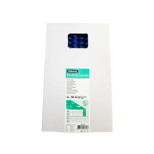 INEL PLASTIC 16MM ALBASTRU PT 101-120 COLI 100/CUT FELLOWES