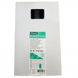 INEL PLASTIC 38MM NEGRU PT 281-340 COLI 50/CUT FELLOWES