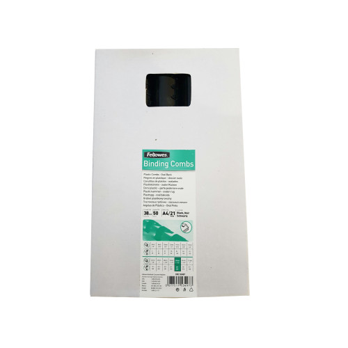 INEL PLASTIC 38MM NEGRU PT 281-340 COLI 50/CUT FELLOWES