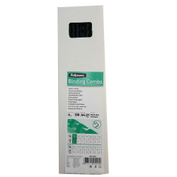 INEL PLASTIC 6MM NEGRU PT 2-20 COLI 100/CUT FELLOWES