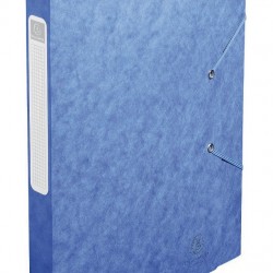 MAPA CARTON CU BURDUF SI ELASTIC 2.5CM ALBASTRU EXACOMPTA