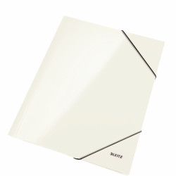 MAPA CARTON CU ELASTIC ALB METALIZAT WOW LEITZ