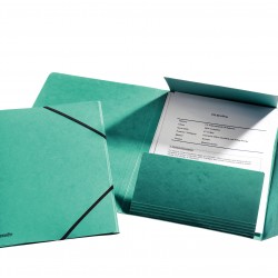 MAPA CARTON CU ELASTIC LUX VERDE ESSELTE