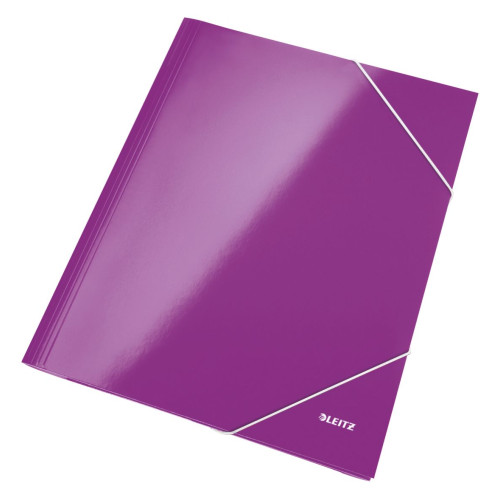 MAPA CARTON CU ELASTIC MOV METALIZAT WOW LEITZ