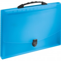 MAPA PLASTIC 12 COMPARTIMENTE CU MANER ALBASTRA VIVIDA ESSELTE