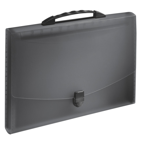 MAPA PLASTIC 12 COMPARTIMENTE CU MANER NEAGRA VIVIDA ESSELTE