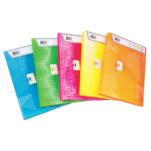 MAPA PLASTIC 12 COMPARTIMENTE GALBEN NEON NOKI