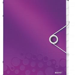 MAPA PLASTIC 12 COMPARTIMENTE MOV METALIZAT WOW LEITZ