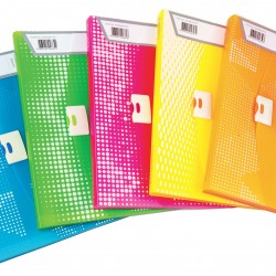 MAPA PLASTIC 12 COMPARTIMENTE ROZ NEON NOKI