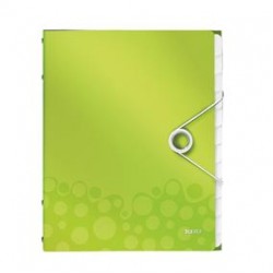 MAPA PLASTIC 12 COMPARTIMENTE VERDE METALIZAT WOW LEITZ