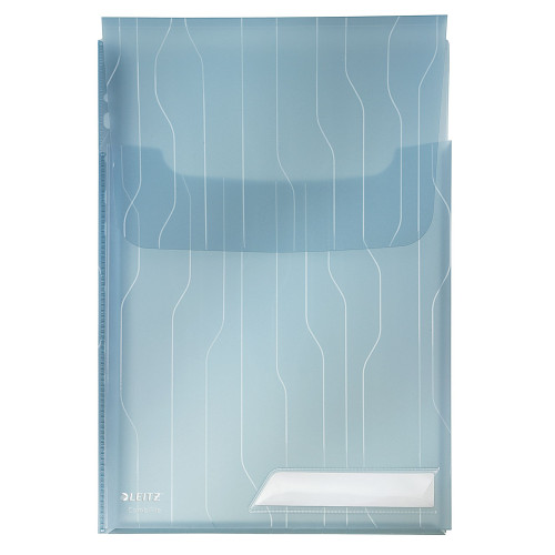 MAPA PLASTIC CU BURDUF 2CM ALBASTRA 3/SET COMBIFILE JUMBO LEITZ
