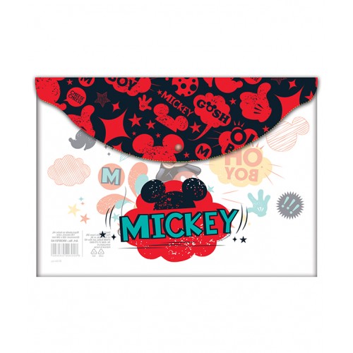 MAPA PLASTIC CU BUTON A4 MICKEY PIGNA