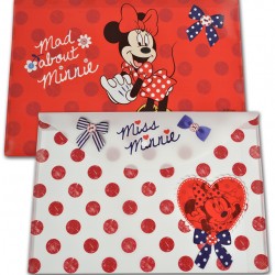 MAPA PLASTIC CU BUTON A4 MINNIE PIGNA