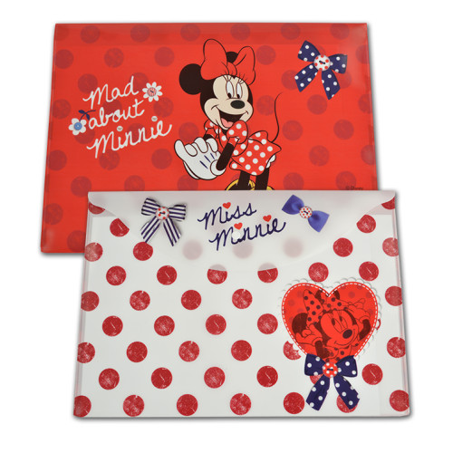 MAPA PLASTIC CU BUTON A4 MINNIE PIGNA