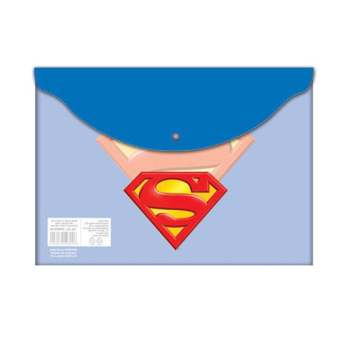MAPA PLASTIC CU BUTON A4 SUPERMAN PIGNA