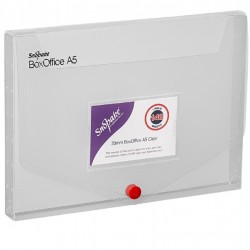 MAPA PLASTIC CU BUTON A5 20MM TRANSPARENTA BOX OFFICE SNOPAKE