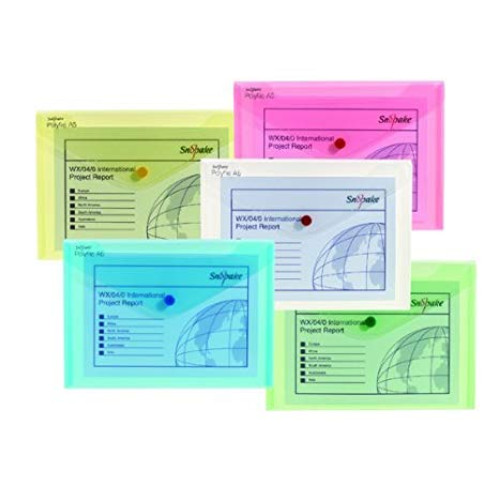 MAPA PLASTIC CU BUTON A5 CULORI CLASICE ASORTATE POLYFILE SNOPAK