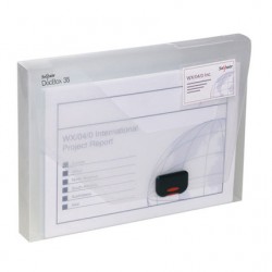 MAPA PLASTIC CU CLIP 3.5CM ALBA TRANSPARENTA DOCBOX SNOPAKE