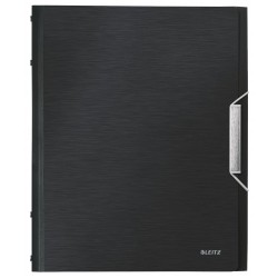 MAPA PLASTIC CU ELASTIC 6 COMPARTIMENTE NEGRU SATIN STYLE LEITZ