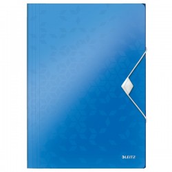 MAPA PLASTIC CU ELASTIC ALBASTRU METALIZAT WOW LEITZ