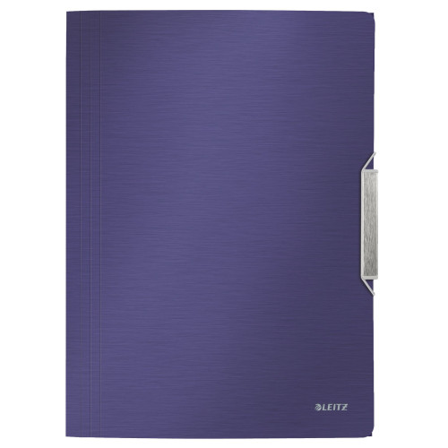 MAPA PLASTIC CU ELASTIC ALBASTRU-VIOLET SATIN STYLE LEITZ