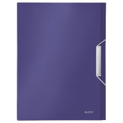 MAPA PLASTIC CU ELASTIC CU BURDUF 30MM ALBASTRU-VIOLET  LEITZ