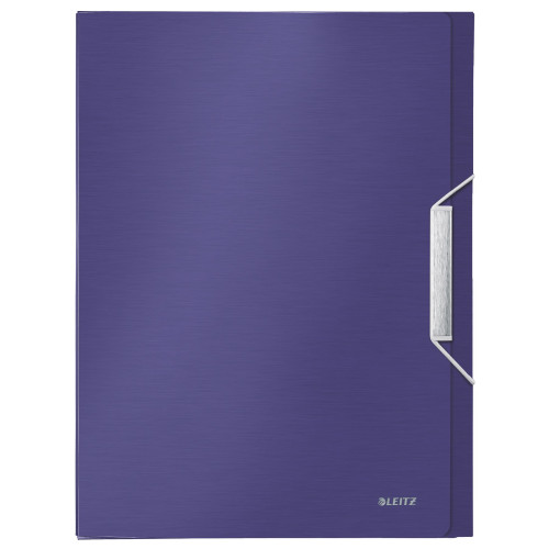 MAPA PLASTIC CU ELASTIC CU BURDUF 30MM ALBASTRU-VIOLET  LEITZ