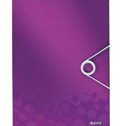 MAPA PLASTIC CU ELASTIC MOV METALIZAT WOW LEITZ