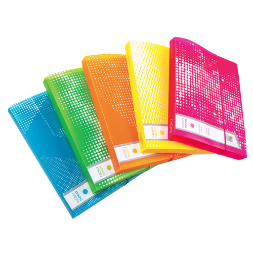 MAPA PLASTIC CU ELASTIC SI BURDUF 3CM PORTOCALIU NEON NOKI