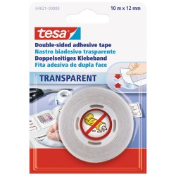 BANDA DUBLU ADEZIVA TRANSPARENTA 10M 12MM TESA