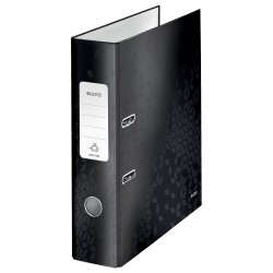 BIBLIORAFT PLASTIFIAT 8CM 180GRADE NEGRU WOW LEITZ