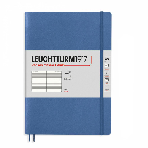 CAIET A5 DR COP. FLEXIBILA ALBASTRU DENIM PASTEL LEUCHTTURM