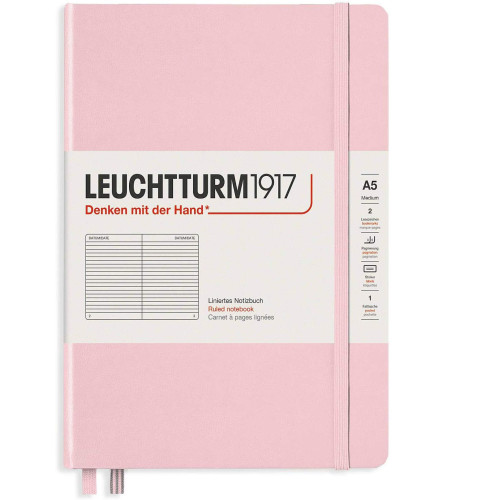 CAIET A5 DR COP. RIGIDA ROZ PASTEL LEUCHTTURM
