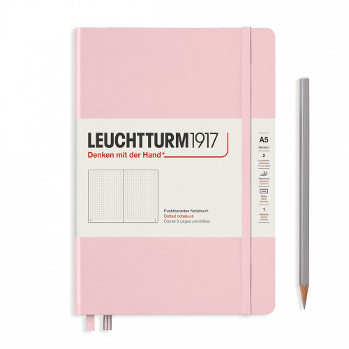 CAIET A5 PUNCTAT COP. FLEXIBILA ROZ PASTEL LEUCHTTURM