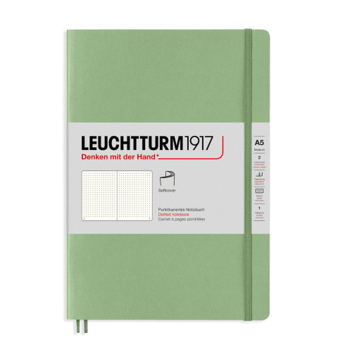 CAIET A5 PUNCTAT COP. FLEXIBILA VERNIL PASTEL LEUCHTTURM
