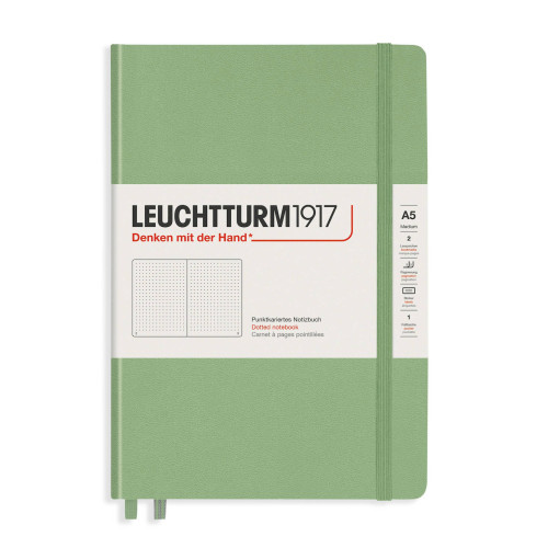 CAIET A5 PUNCTAT COP. RIGIDA VERNIL PASTEL LEUCHTTURM