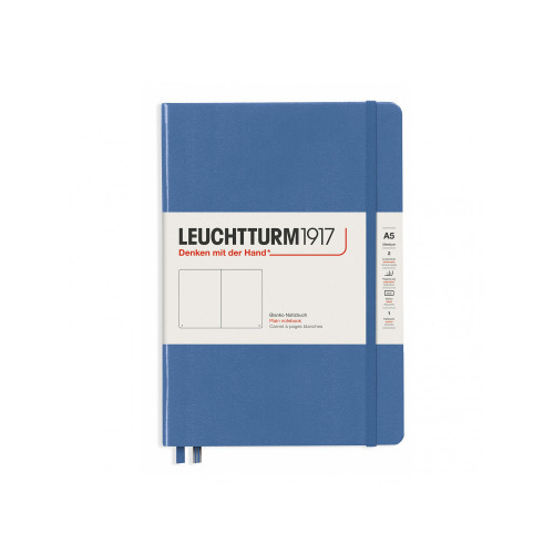 CAIET A5 VELIN COP. RIGIDA ALBASTRU DENIM PASTEL LEUCHTTURM