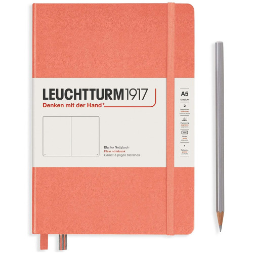 CAIET A5 VELIN COP. RIGIDA PORTOCALIU PASTEL LEUCHTTURM