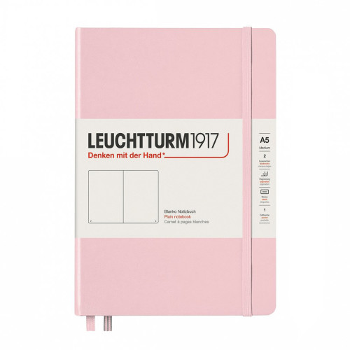 CAIET A5 VELIN COP. RIGIDA ROZ PASTEL LEUCHTTURM