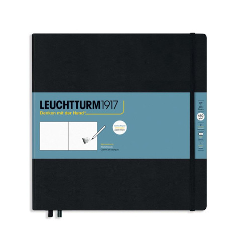 CAIET SCHITE 225*225MM 150G NEGRU LEUCHTTURM