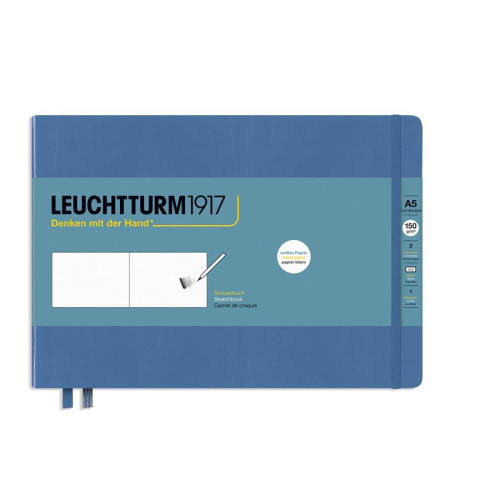 CAIET SCHITE A5 LANDSCAPE 150G ALBASTRU DENIM LEUCHTTURM