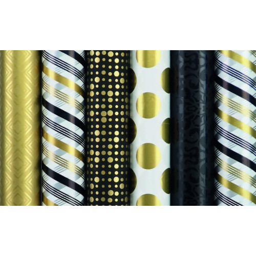 HARTIE AMBALAJ ROLA 70CM X 2M TOUCH OF GOLD ROTOLUX