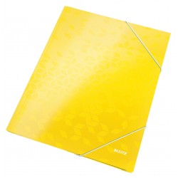 MAPA CARTON CU ELASTIC GALBENA WOW LEITZ