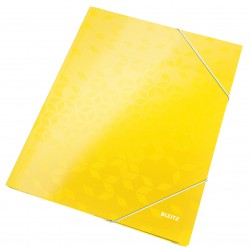 MAPA CARTON CU ELASTIC GALBENA WOW LEITZ