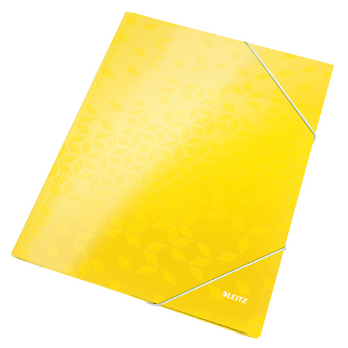 MAPA CARTON CU ELASTIC GALBENA WOW LEITZ