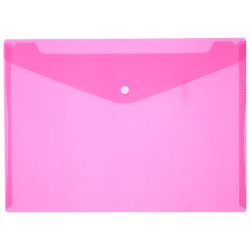 MAPA PLASTIC CU BUTON A4 ROZ DELI
