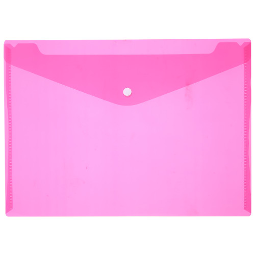 MAPA PLASTIC CU BUTON A4 ROZ DELI