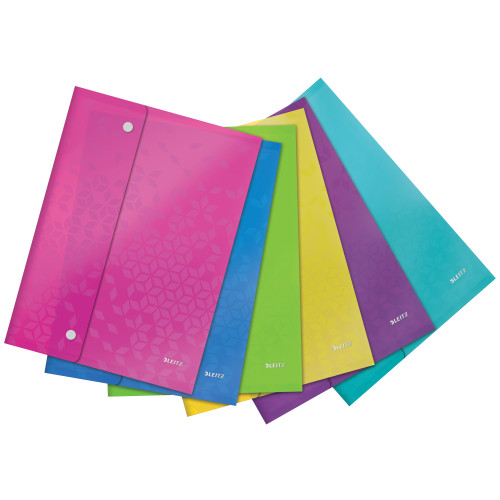 MAPA PROTECTIE A4 PP CU CAPSE DIVERSE CULORI WOW LEITZ